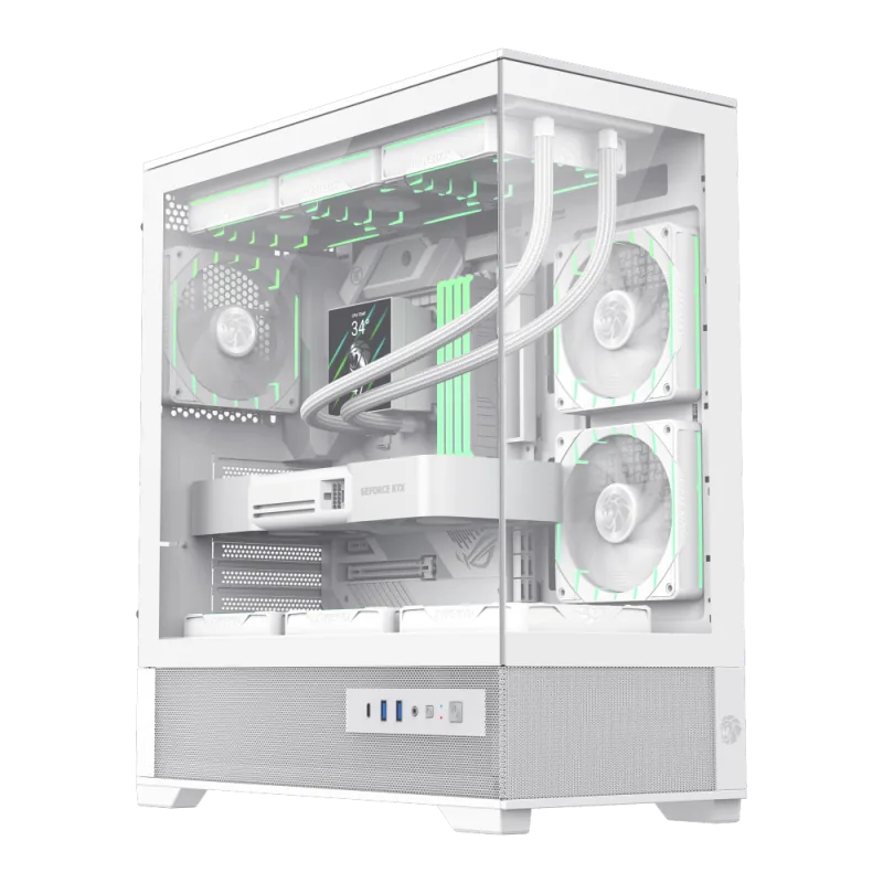Gamemax VISTA 2 AW Midi-Tower Alb