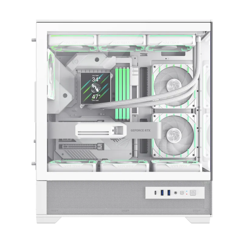 Gamemax VISTA 2 AW Midi-Tower Alb