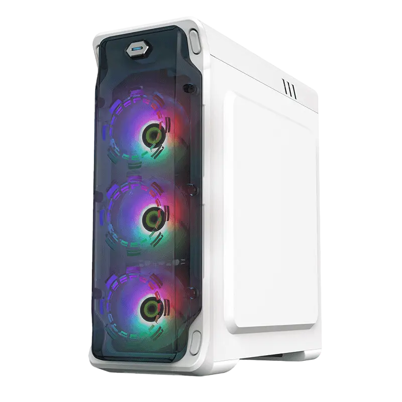 Gamemax STARLIGHT FRGB Midi-Tower Alb
