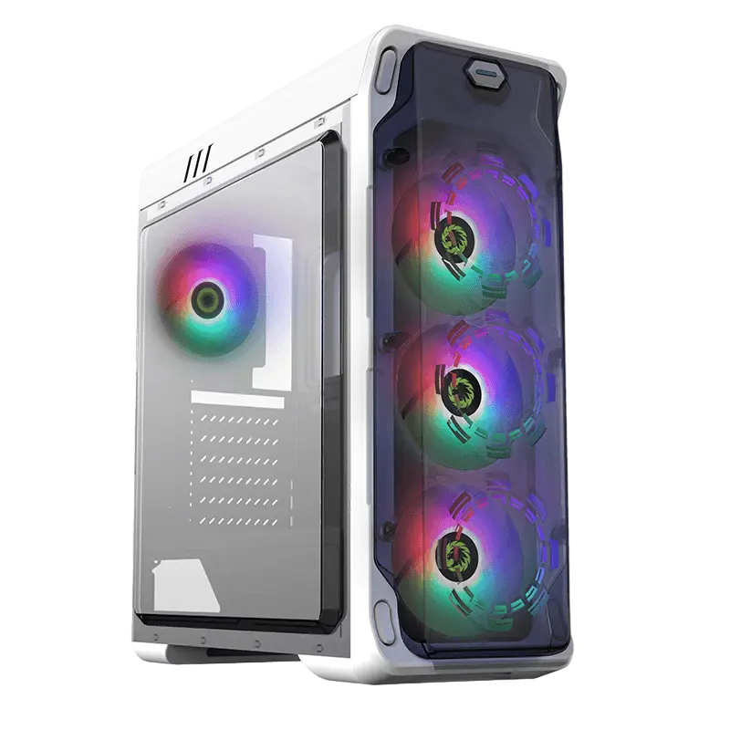 Gamemax STARLIGHT FRGB Midi-Tower Alb