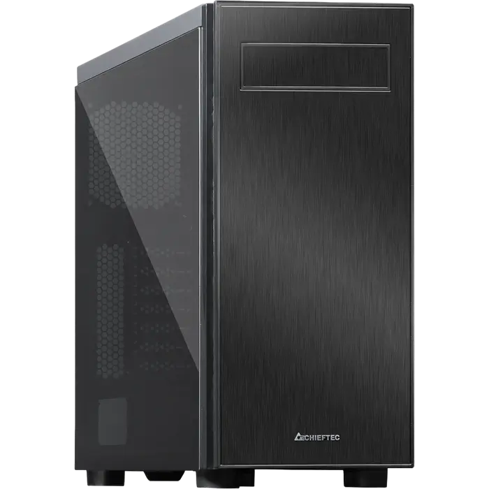Chieftec AL-02B-TG-OP Midi-Tower Negru