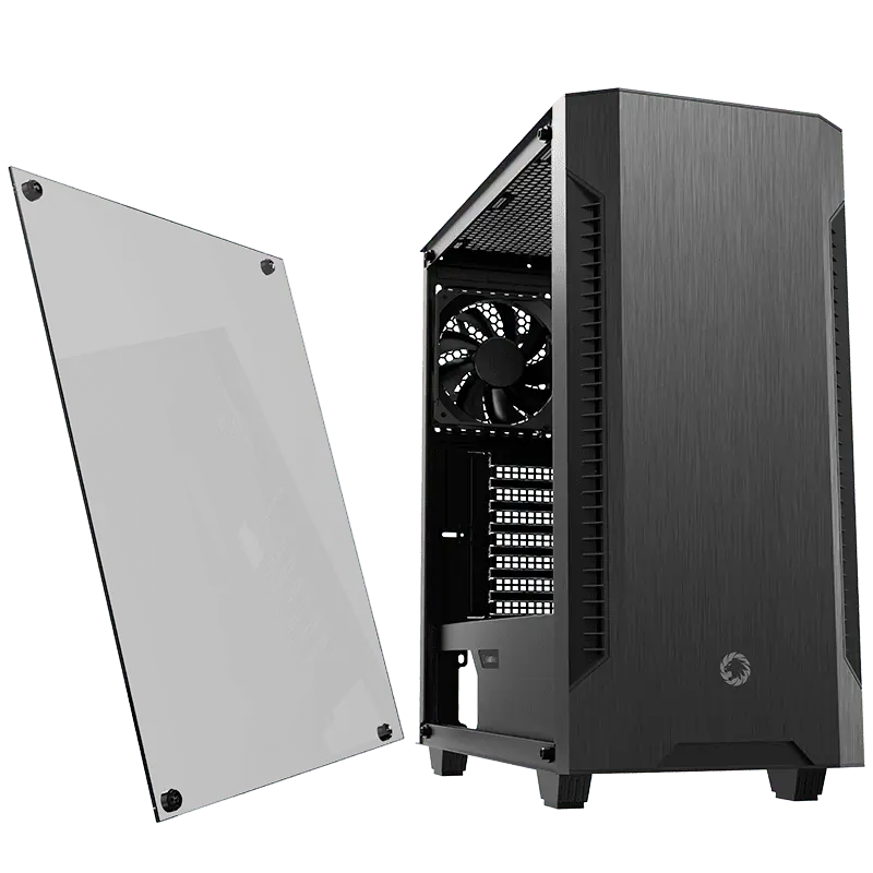 Gamemax FORTRESS TG Midi-Tower Negru