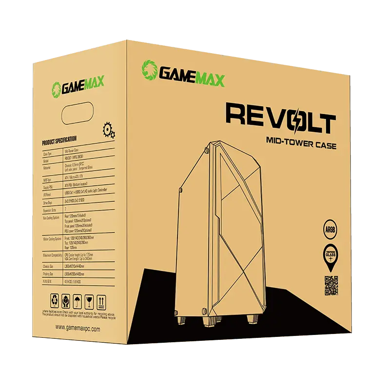 Gamemax REVOLT Midi-Tower Negru
